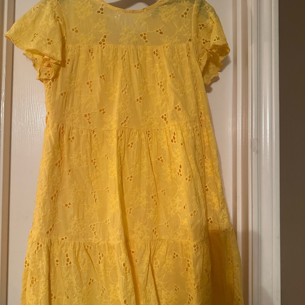 Yellow Eyelet Dress